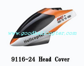 double-horse-9116 helicopter parts head cover (orange color) - Click Image to Close